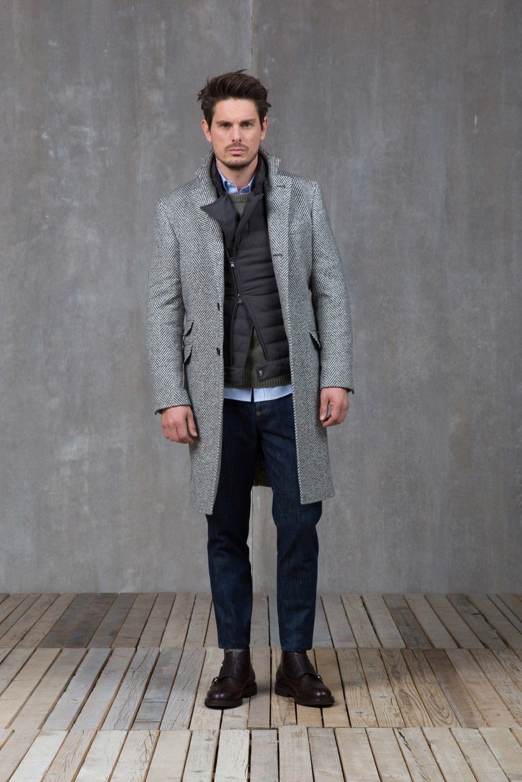 Brunello Cucinelli — "Solomeo Coat" - Herringbone Topcoat